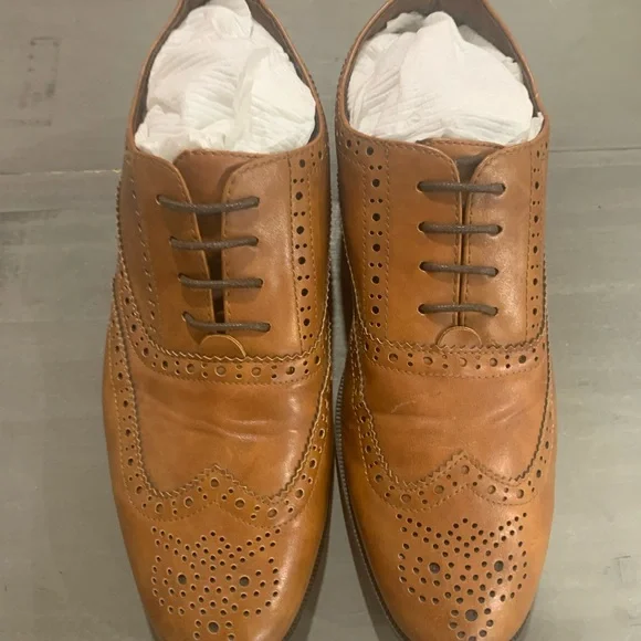 Primmark Brown Leather Oxfords - Picture 1 of 5